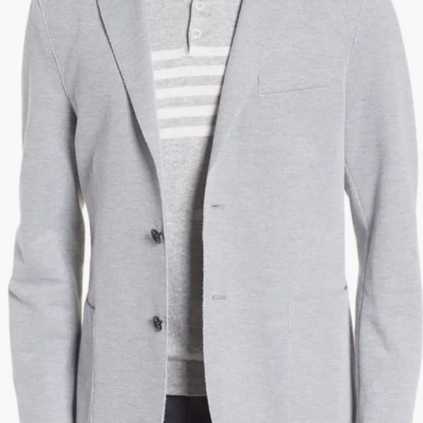 Eleventy Slim Fit Jersey Sport Coat In Grey, zero damage, worn only once. Dry cleaned.
