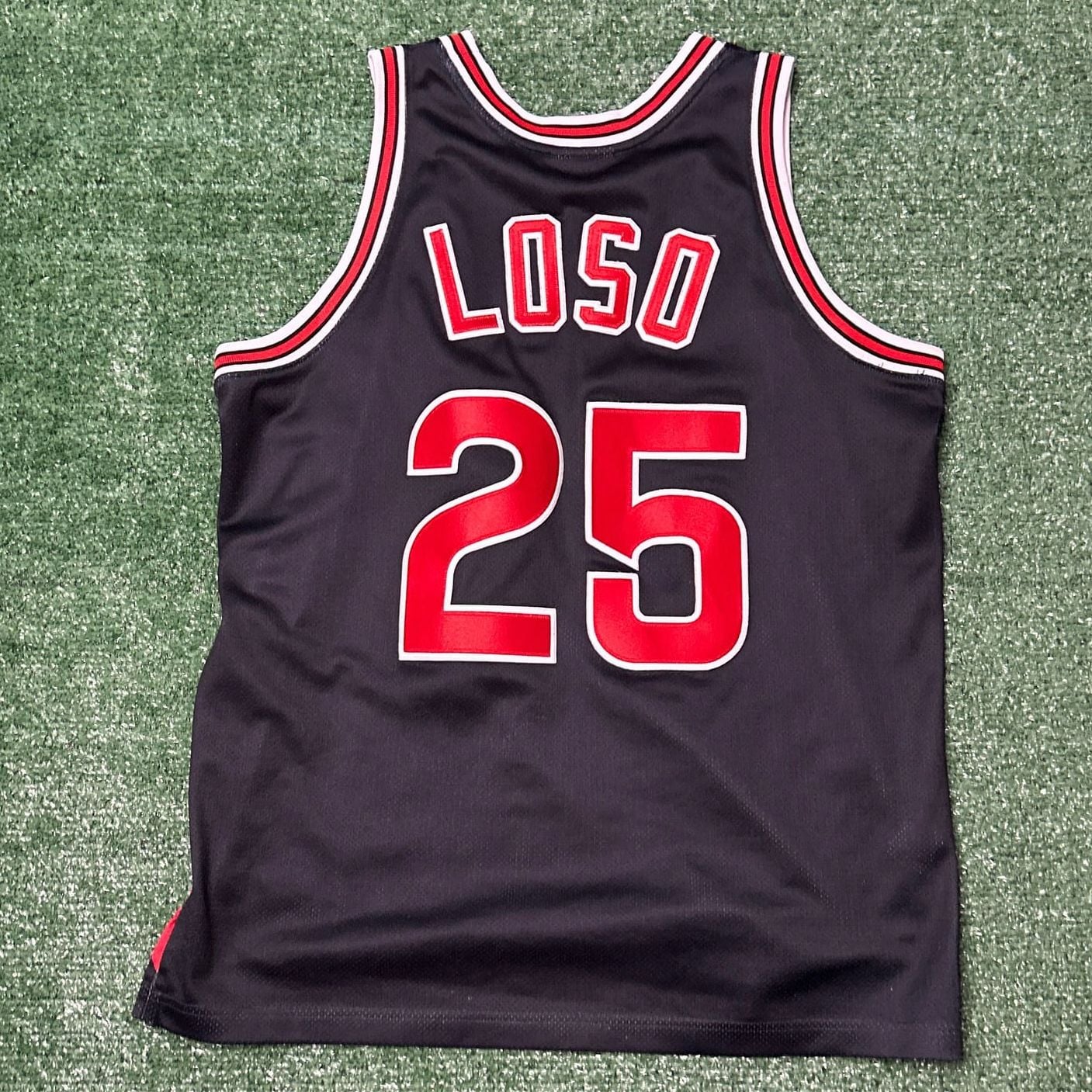 Mens Mitchell & Ness NBA Big Face Jersey Chicago Bulls size Large fits like a Medium 5
