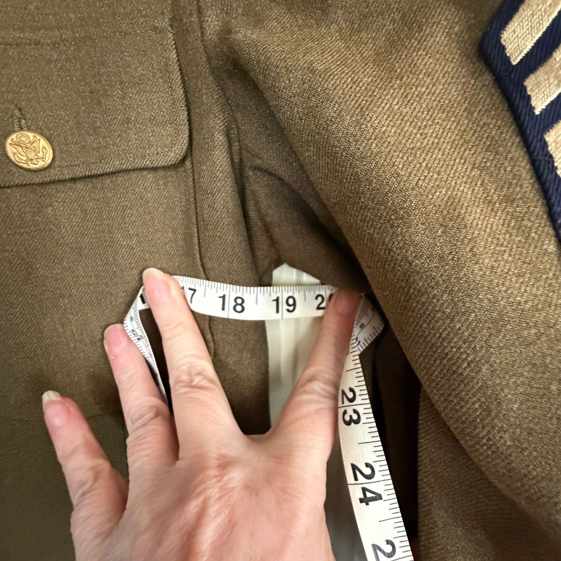 Rare Vintage U.S. Army Military Button Front Blazer Jacket Coat 60s 70s SZ 38LX 4
