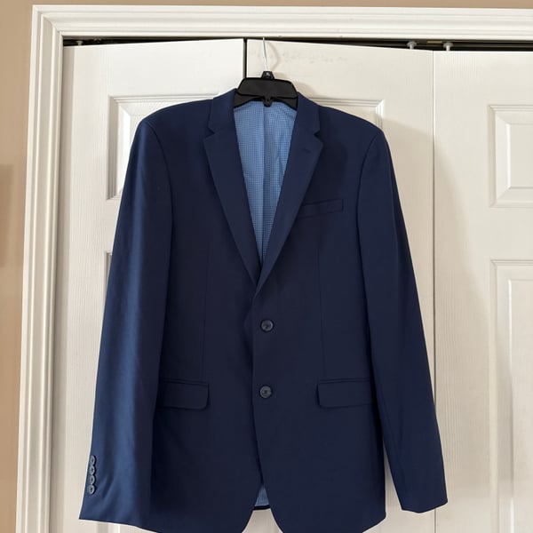 Egara Skinny Fit Stretch Separates Suit Jacket in Navy Blue