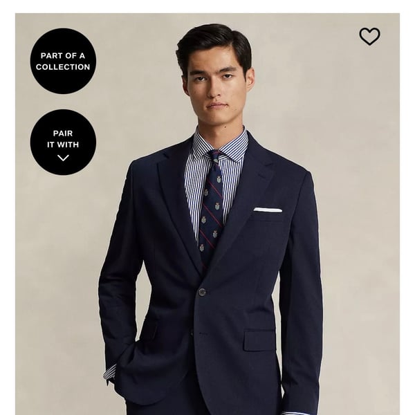 NWT Polo Ralph Lauren Men's Modern Performance Twill Sport Coat Navy Blue 42R