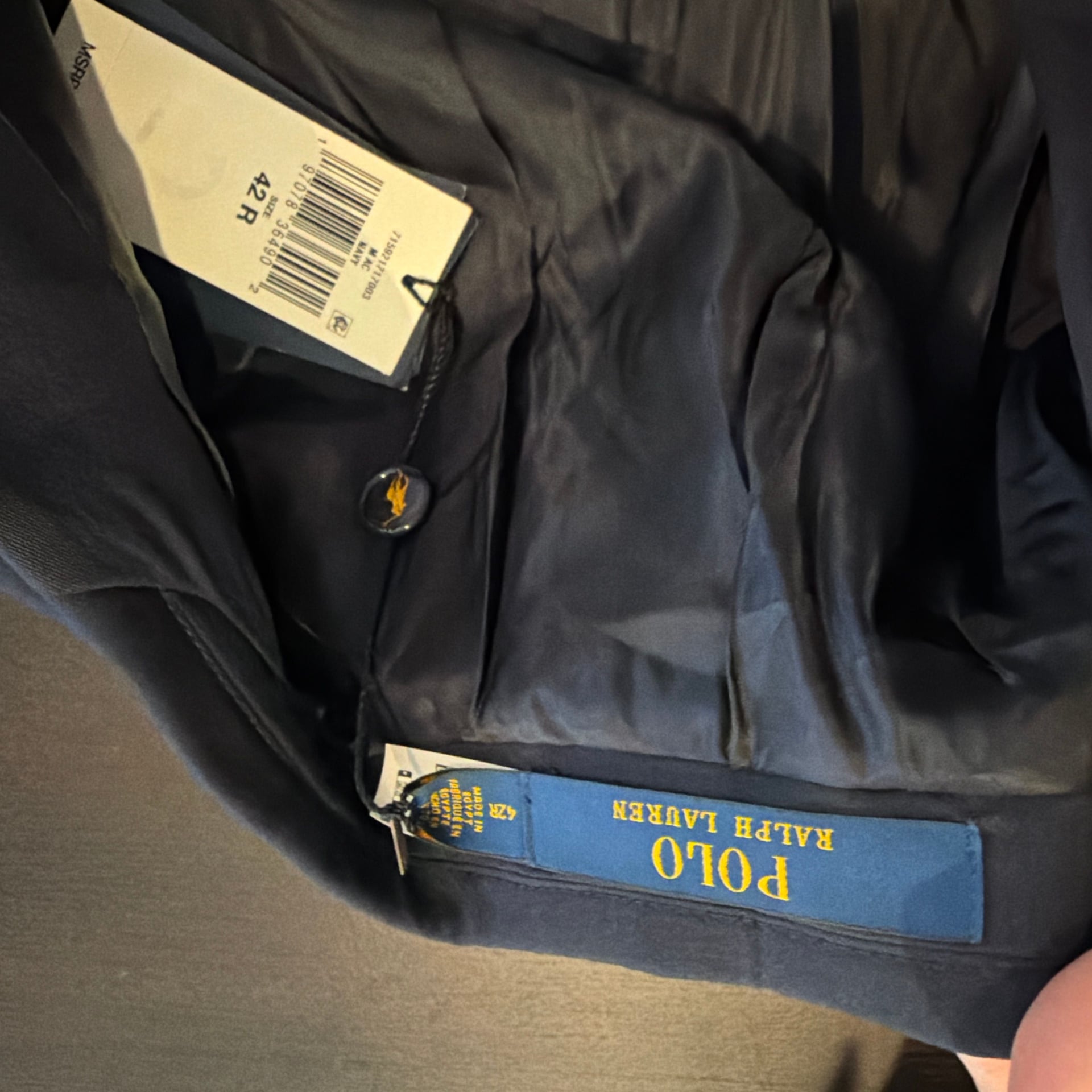 NWT Polo Ralph Lauren Men's Modern Performance Twill Sport Coat Navy Blue 42R 12