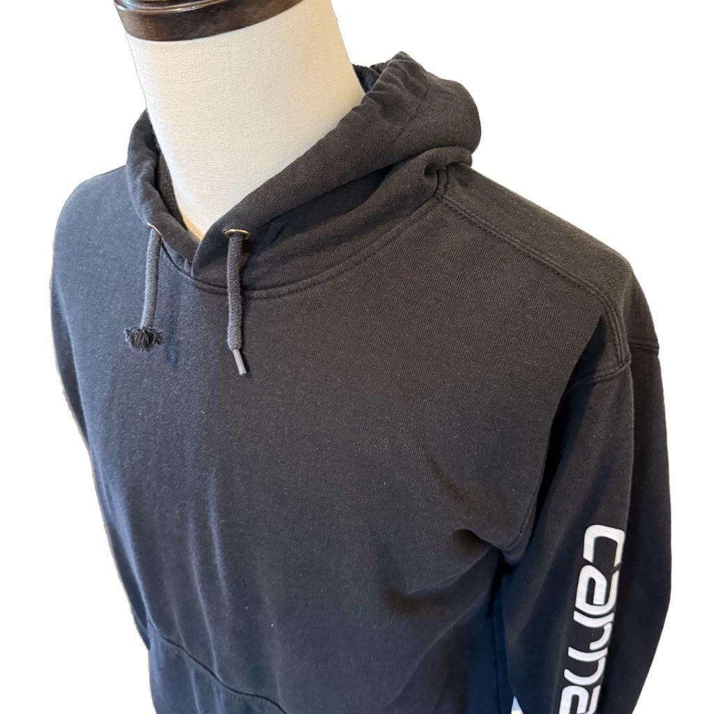 Carhartt Men's Midweight Logo Sleeve Hoodie - Black - Size M 3