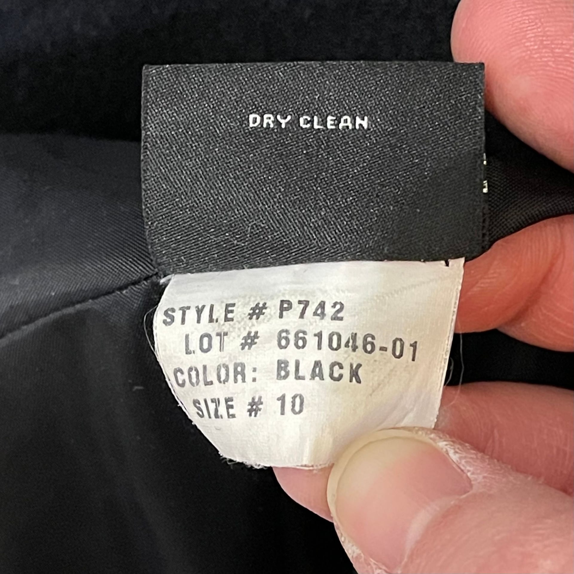 Preston & York Women's Classic Black Double Breasted Wool Blend Peacoat 8