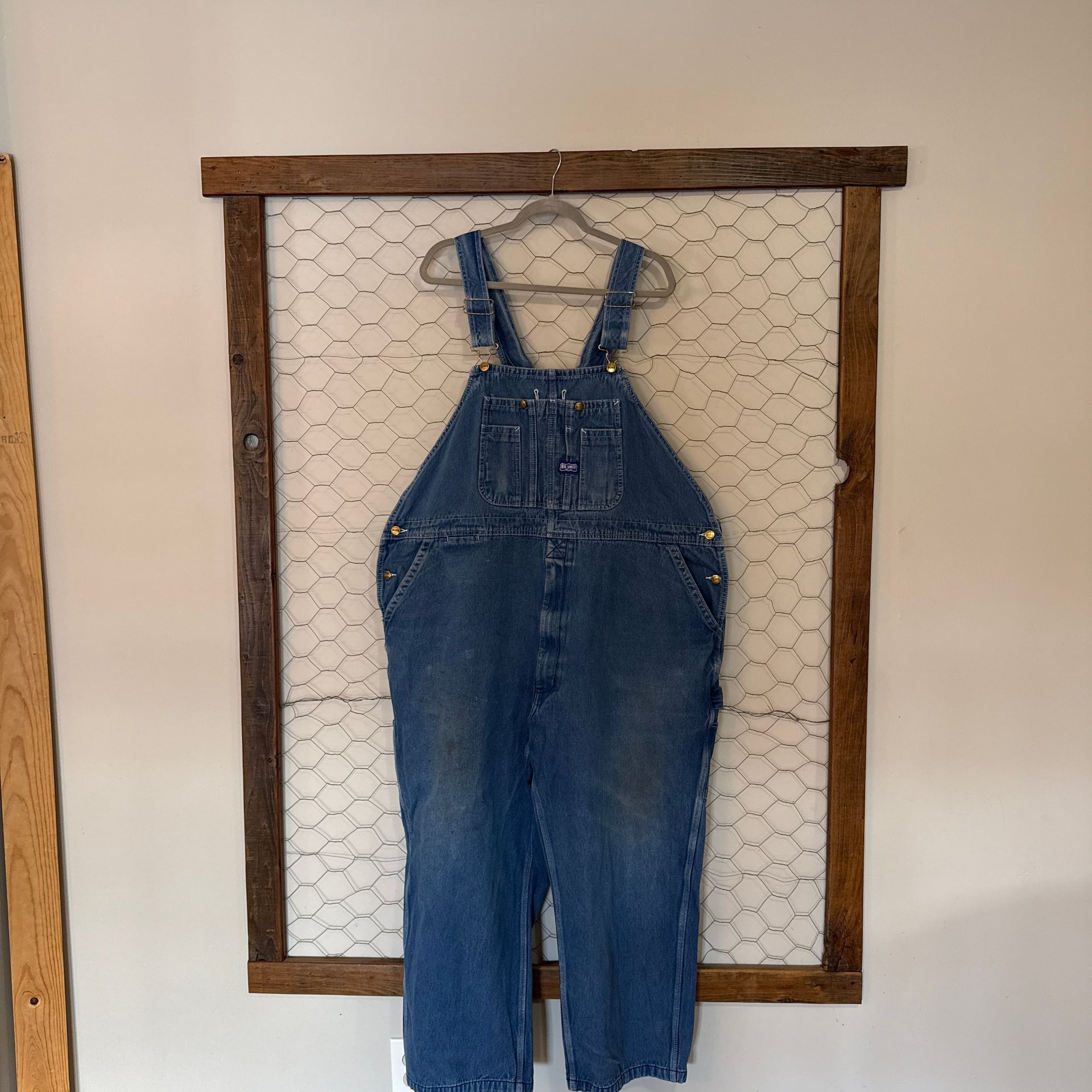 Vintage Big Smith Relaxed Fit Denim Carpenter Bib Overalls 2