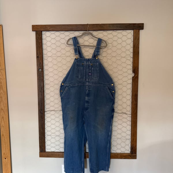 Vintage Big Smith Relaxed Fit Denim Carpenter Bib Overalls