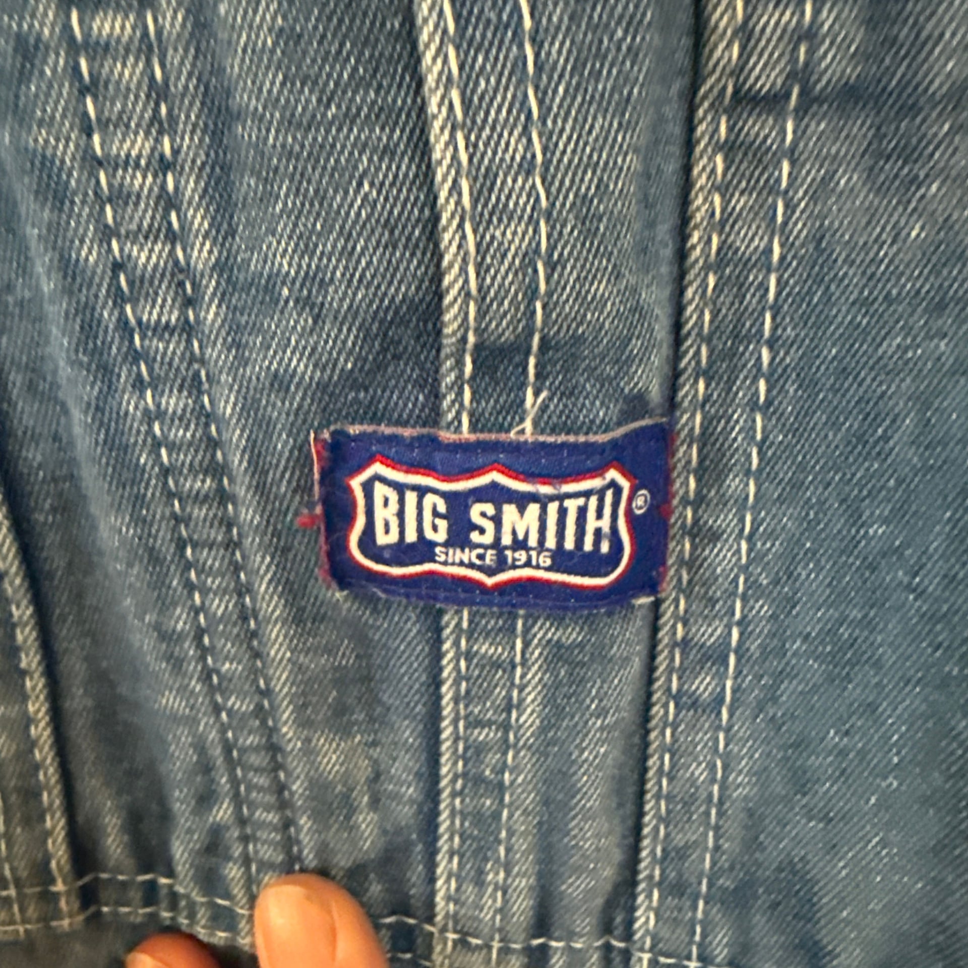 Vintage Big Smith Relaxed Fit Denim Carpenter Bib Overalls 4