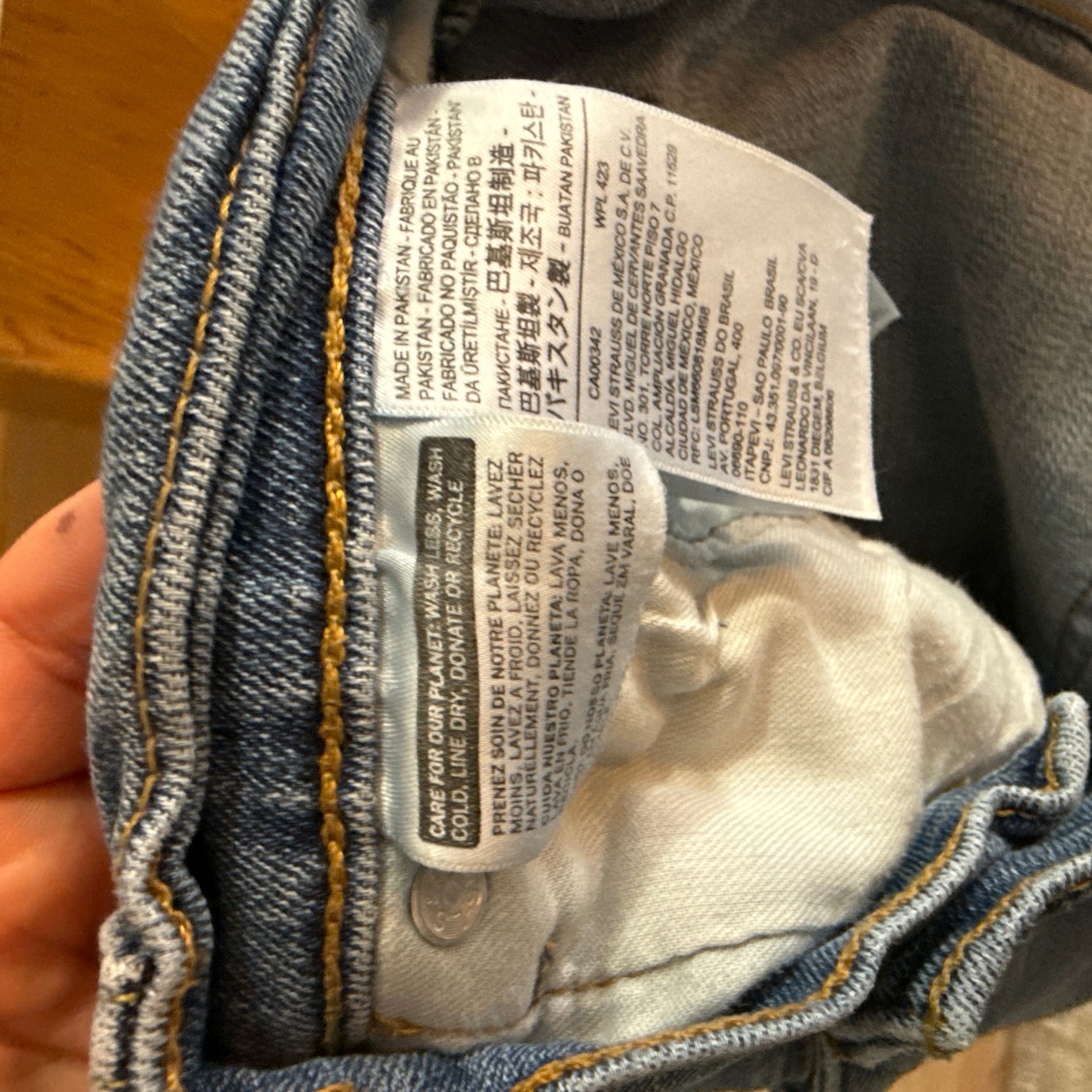 Levi's 505 Regular Fit Straight Leg Jeans W38 L30 Light Wash 5