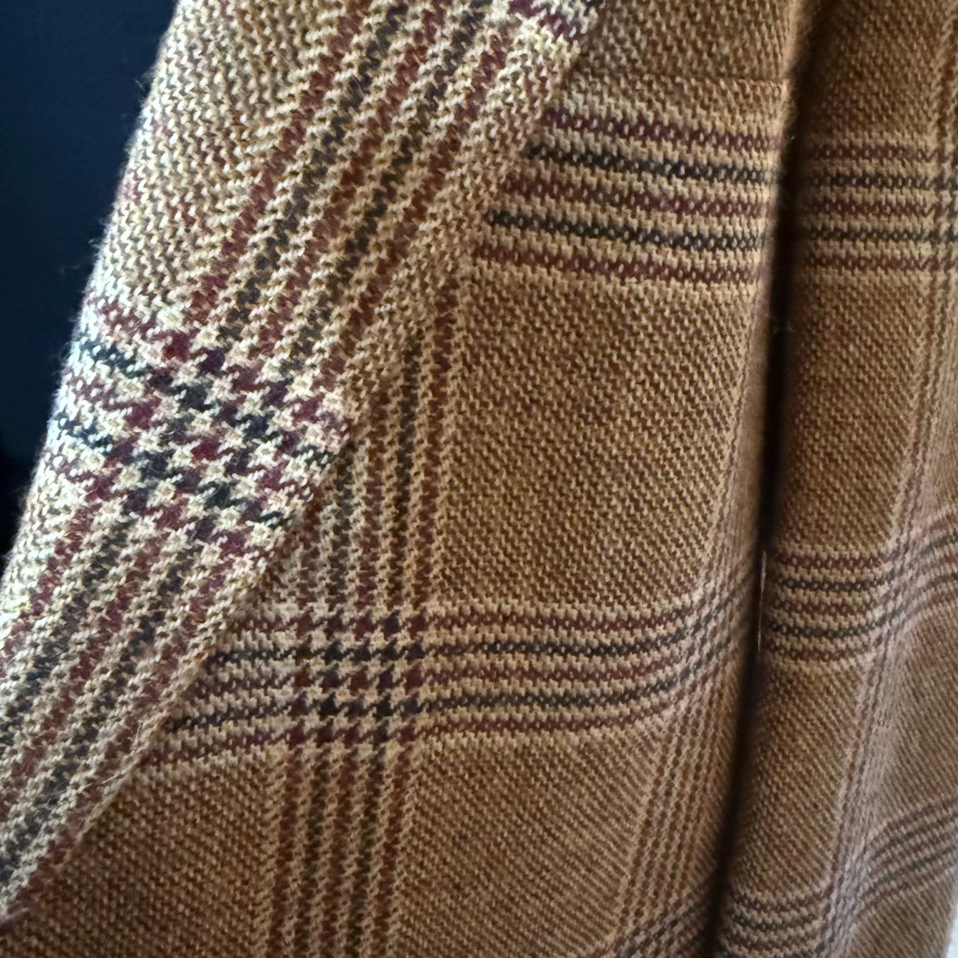 Vintage Lands' End Men's 44L Wool Mohair Plaid Sport Coat Blazer 1