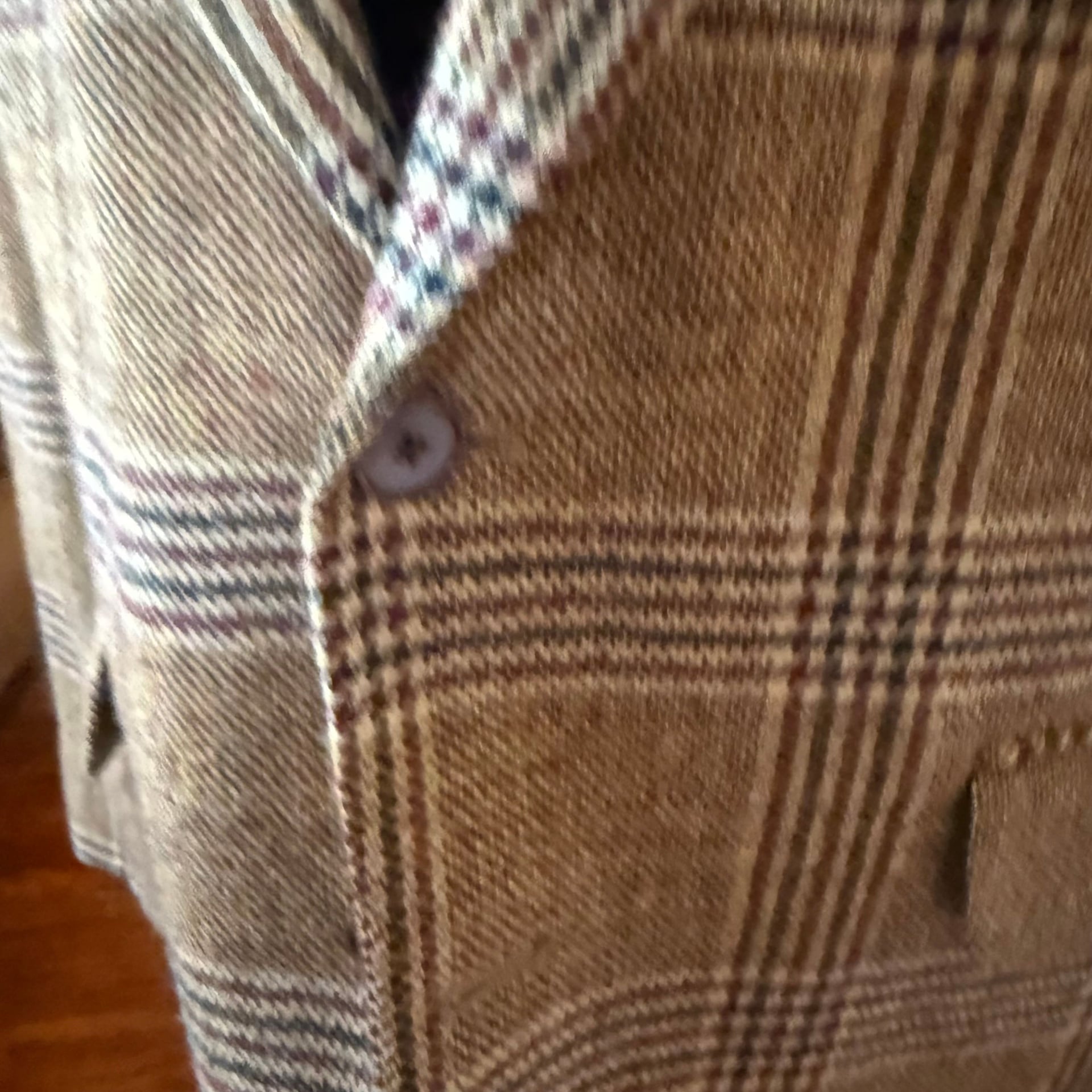 Vintage Lands' End Men's 44L Wool Mohair Plaid Sport Coat Blazer 4