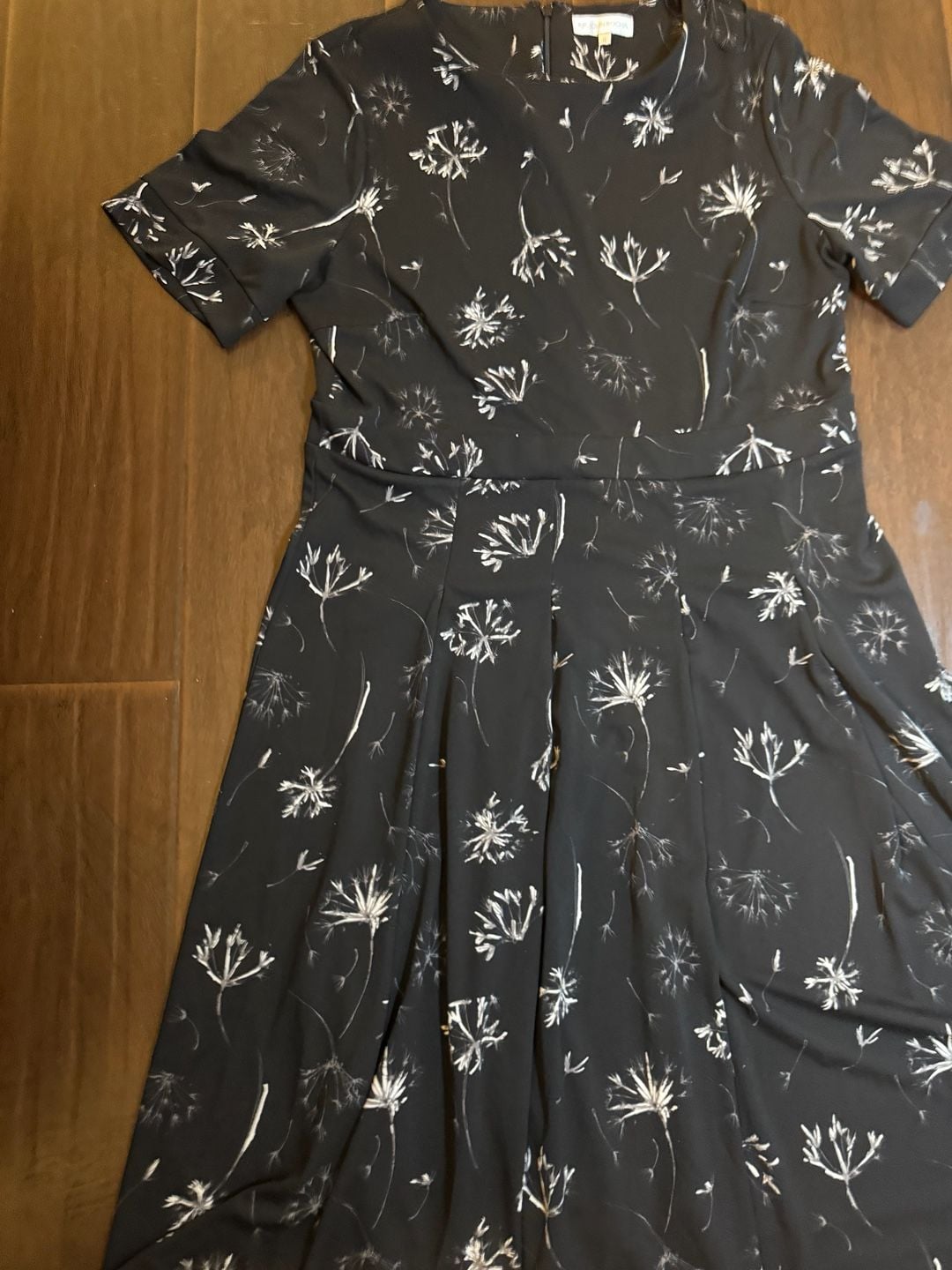 RJR John Rocha Black and White Floral Dandelion Print Fit & Flare Dress 15