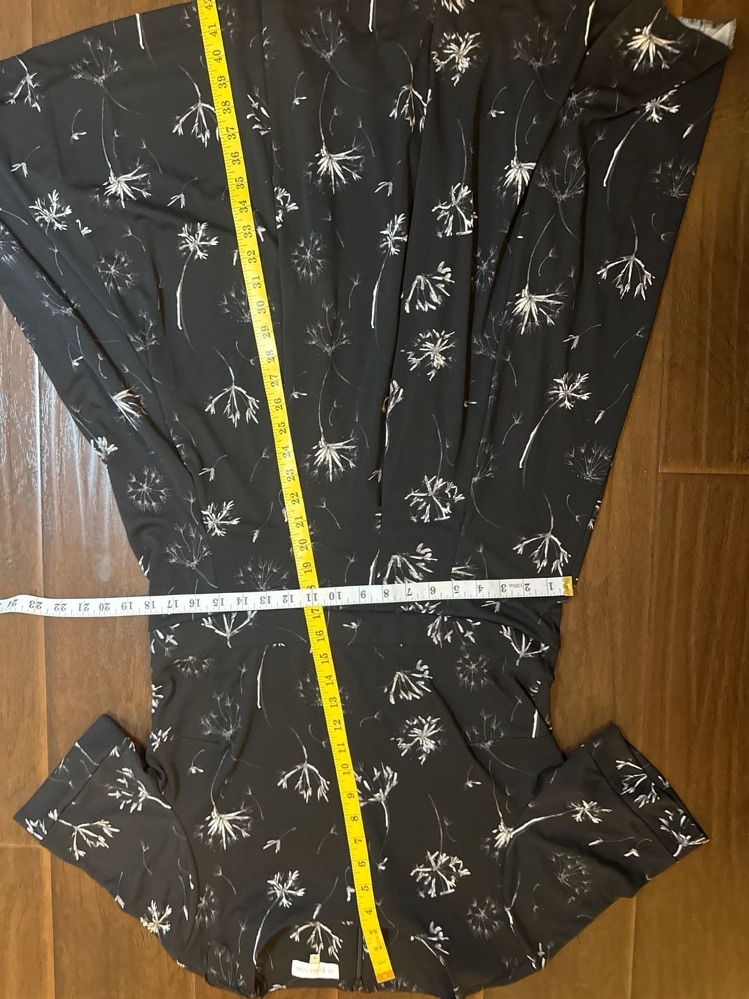 RJR John Rocha Black and White Floral Dandelion Print Fit & Flare Dress 20