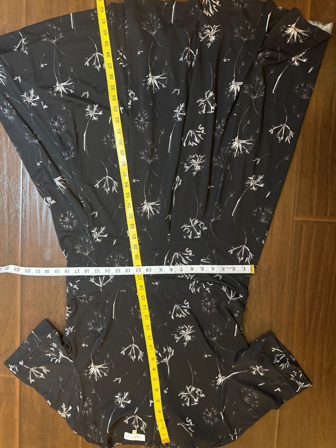RJR John Rocha Black and White Floral Dandelion Print Fit & Flare Dress 22