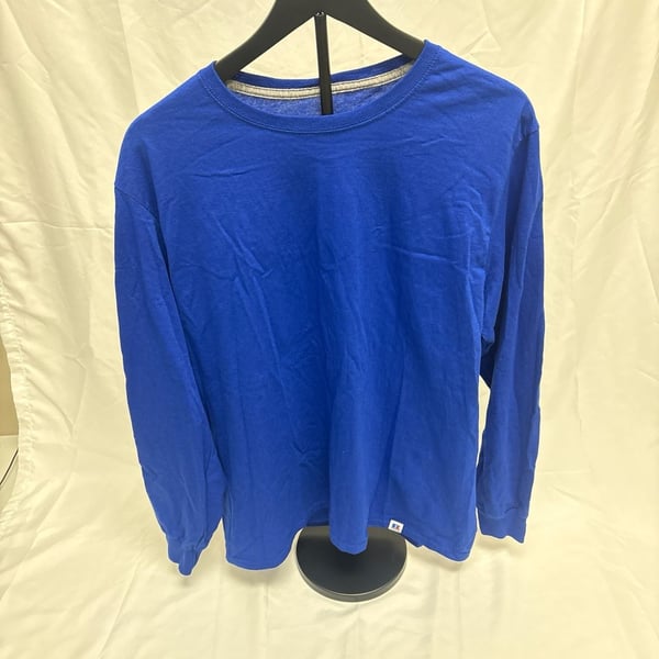 Russell Athletic Men's Royal Blue Long Sleeve Performance Tee Shirt Size Large