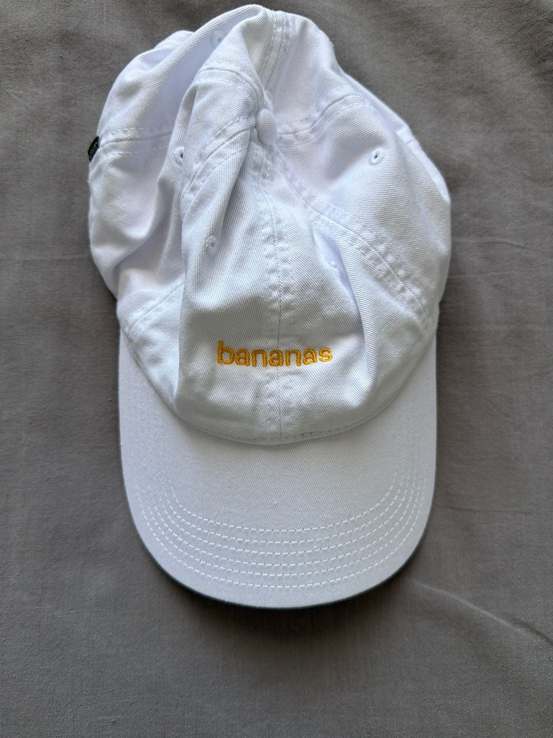 Novel Mart Bananas Embroidered White Cotton Dad Hat 3