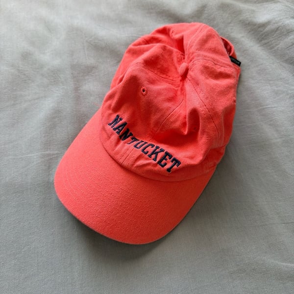 Artisans Nantucket ACK Salmon Pink Embroidered Baseball Cap