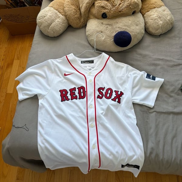 Nike Boston Red Sox Home Limited Jersey #44 with MassMutual Patch