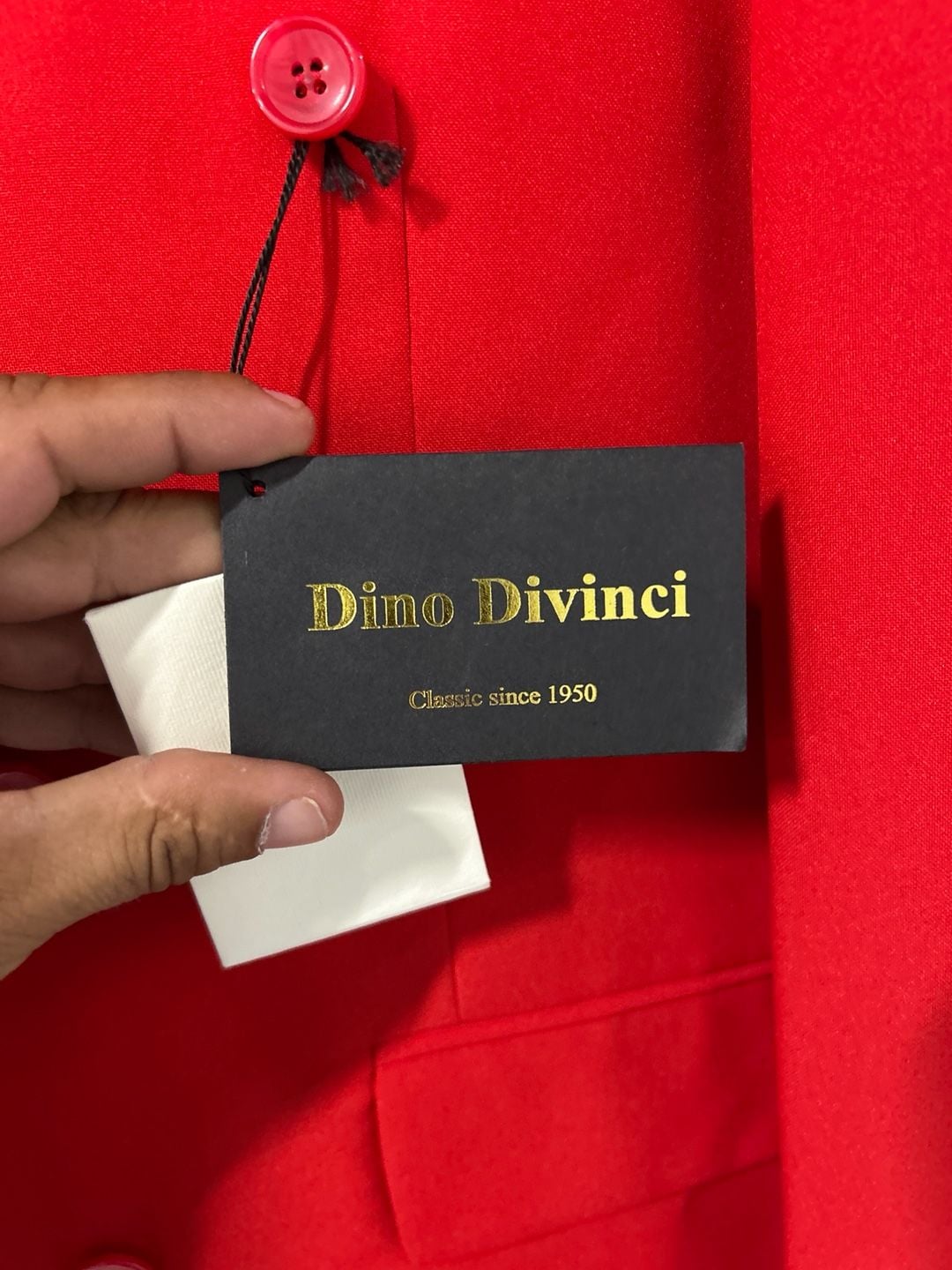 Dino Divinci Red Double Breasted Superior 100s Men's Two-Piece Suit 2