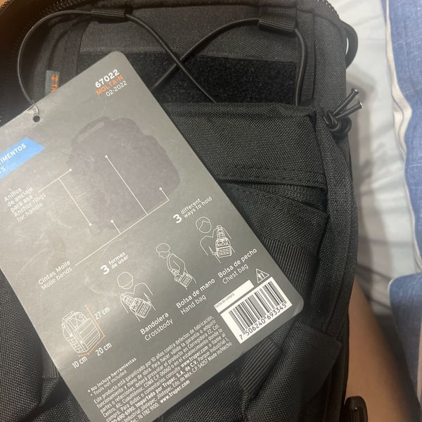 Truper Tactical Multipurpose Backpack - Black Waterproof 3-Way Sling Chest Bag