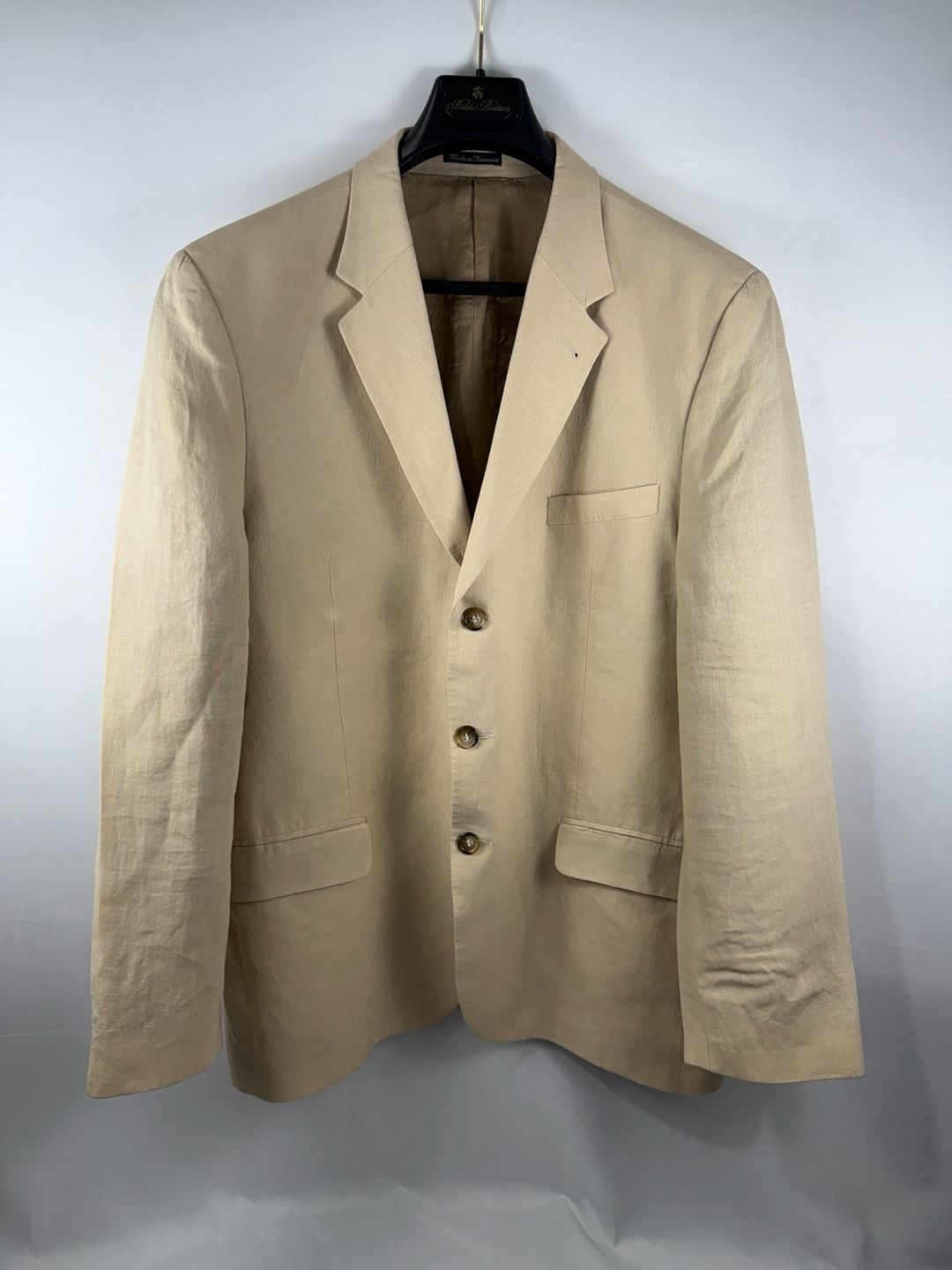 H&M Regular Fit 100% Linen Blazer by Manteco Fabric Made in Italy 2