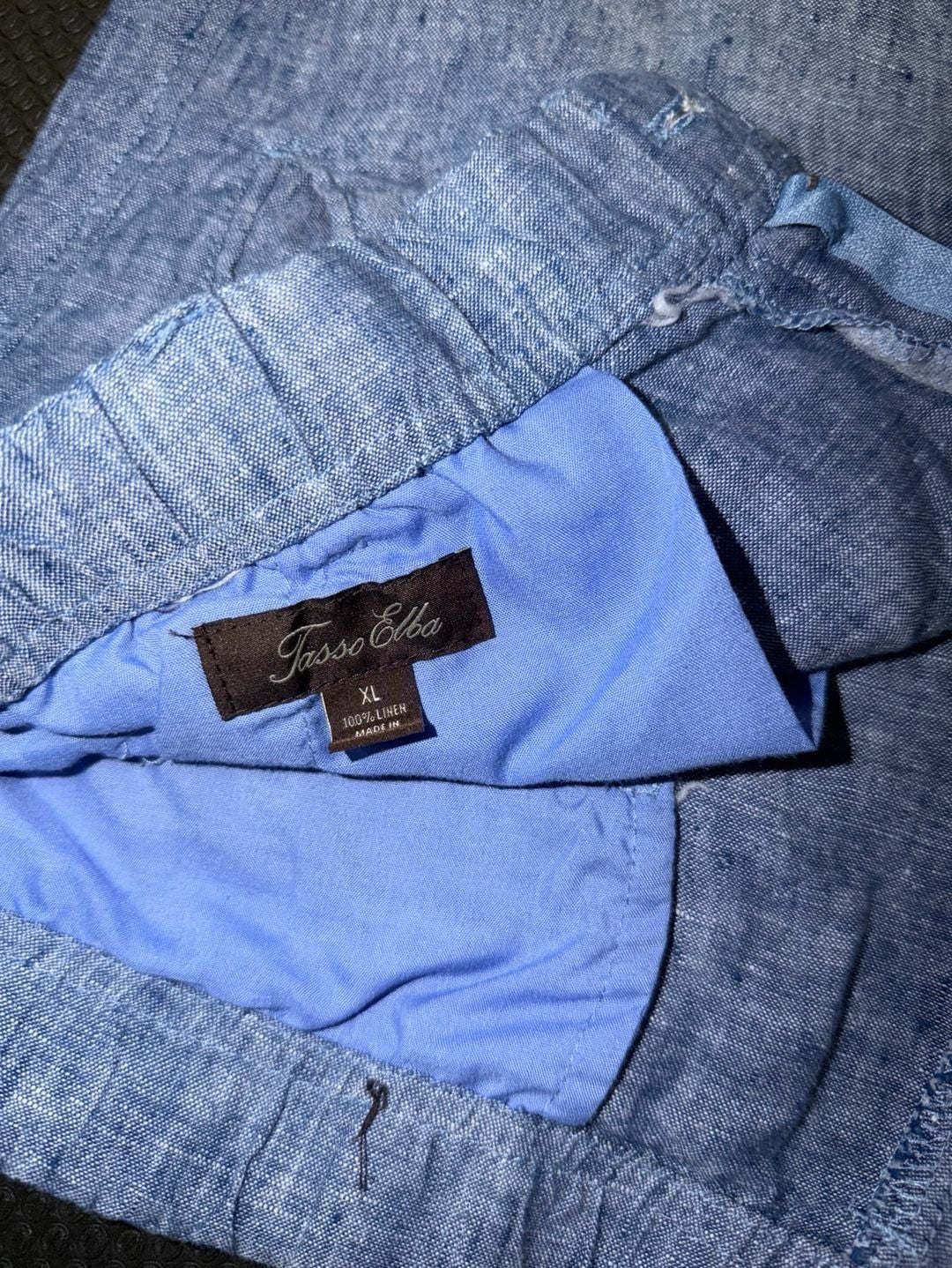 J Crew Lightweight Elastic Waist Cotton Chambray Crop Pants. Linen Look. LP, EUC 3