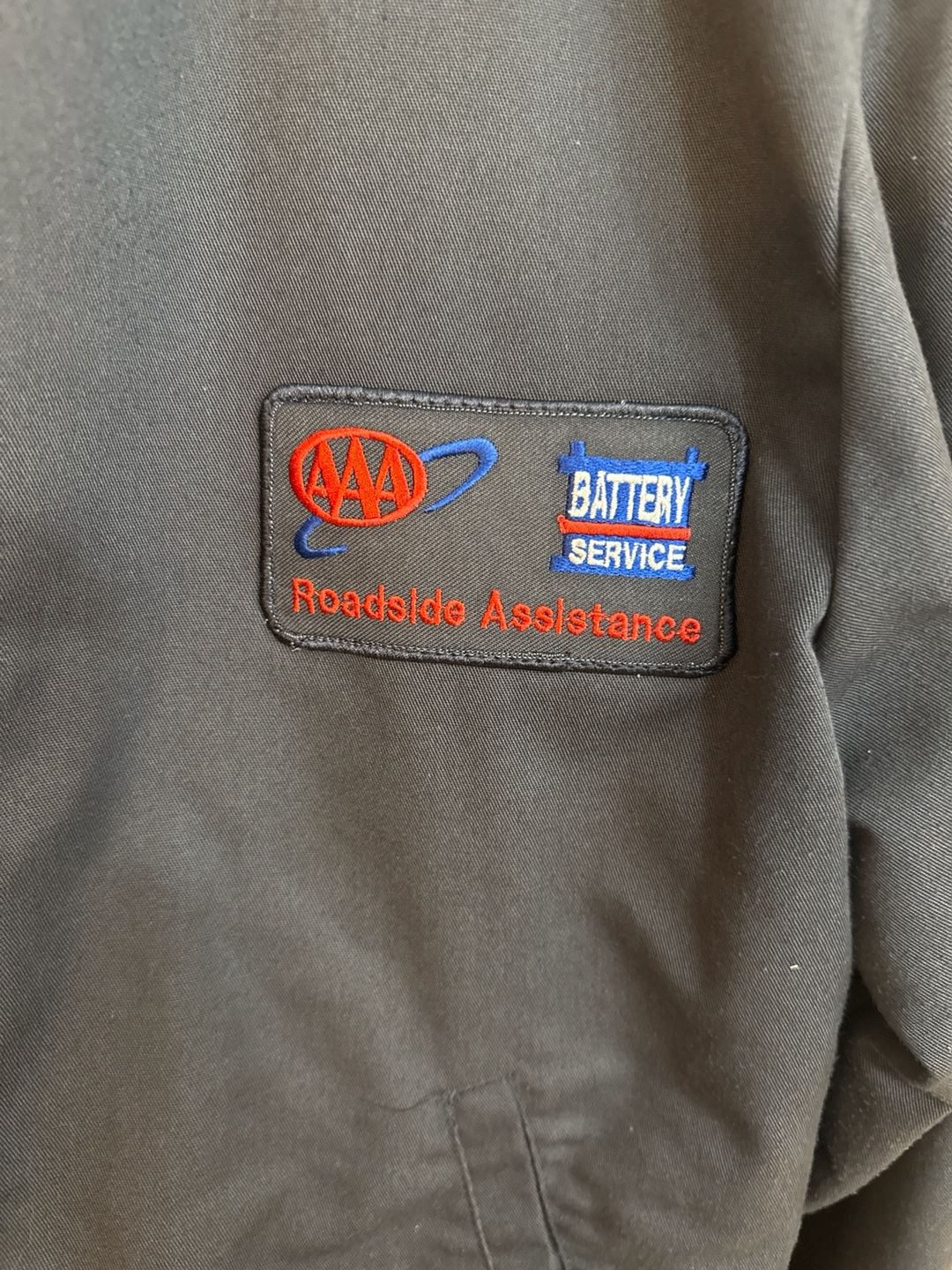 Vintage Cintas AAA Roadside Assistance Battery Service Bomber Work Jacket 4