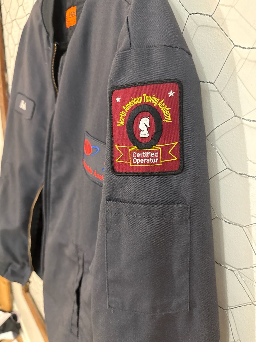 Vintage Cintas AAA Roadside Assistance Battery Service Bomber Work Jacket 5