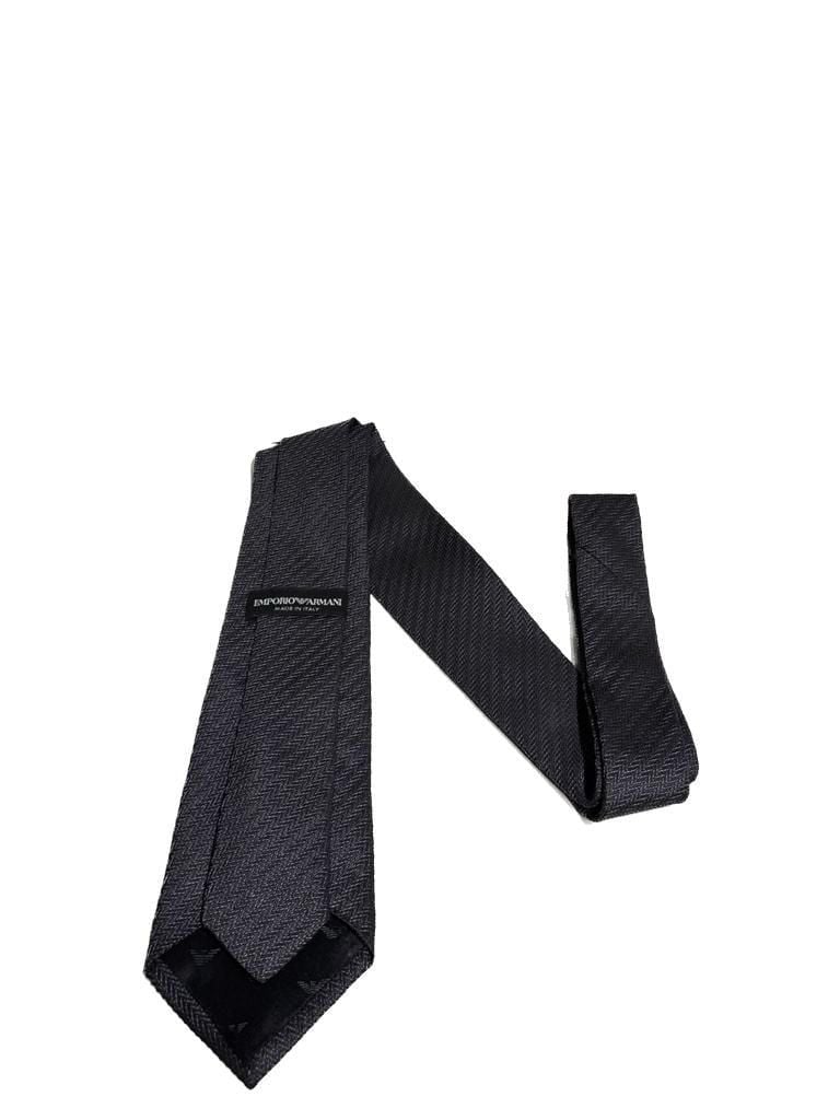 Emporio Armani Made in Italy Pure Silk Micro-Textured Tie 1