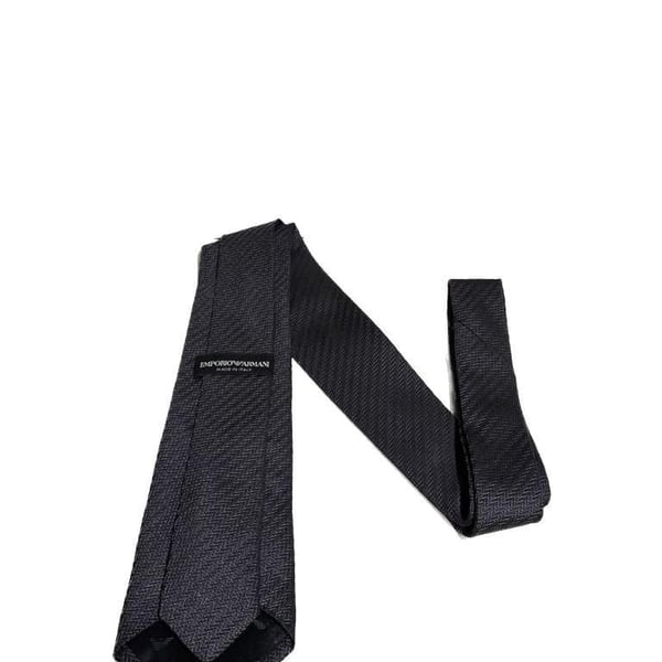 Emporio Armani Made in Italy Pure Silk Micro-Textured Tie