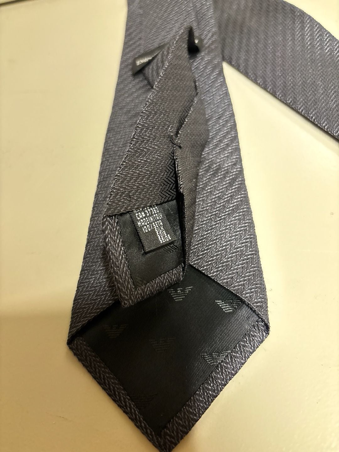 Emporio Armani Made in Italy Pure Silk Micro-Textured Tie 3