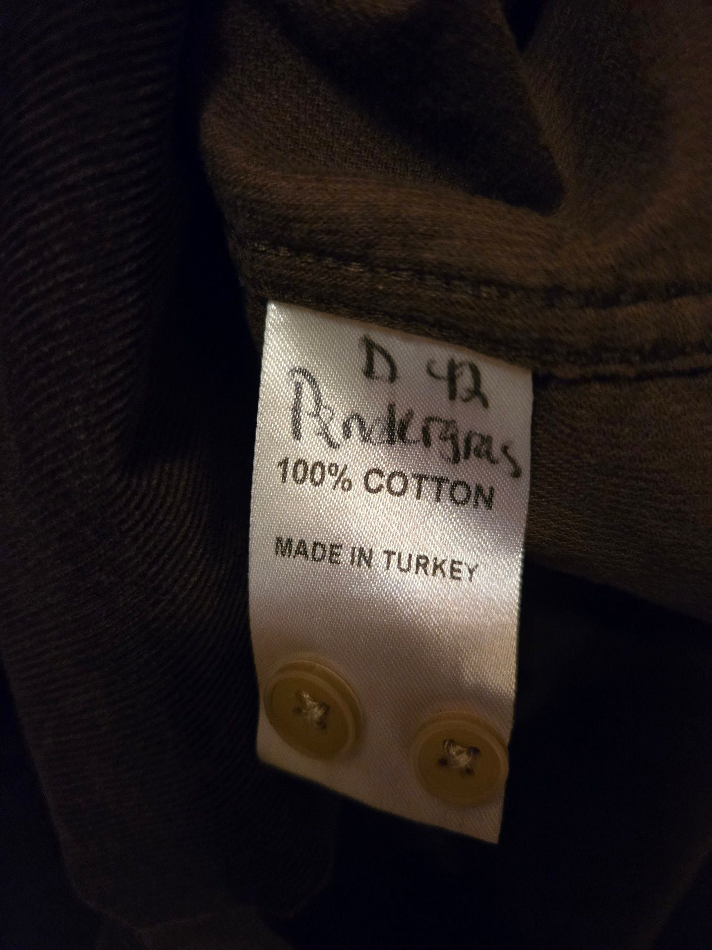 Tom James Men's XXL Brown Fine Wale Corduroy Button-Down Shirt 7