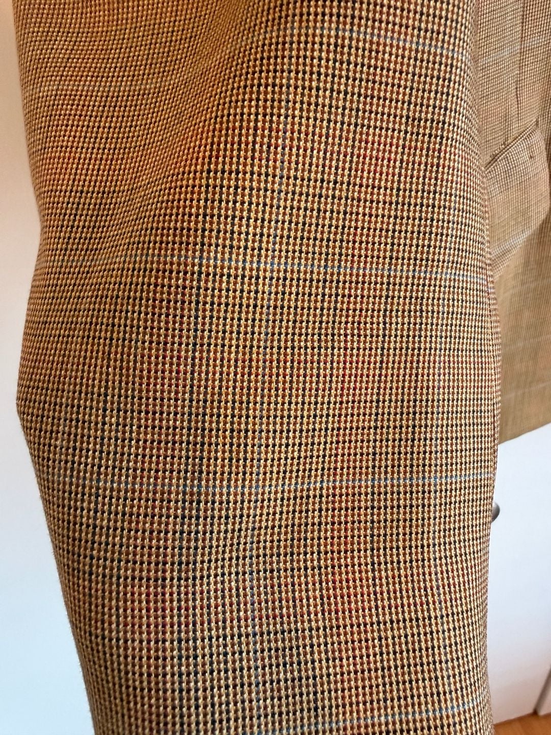 Paul Stuart Men's Brown Micro-check Houndstooth Wool Suit Wool and Silk 44R Made in Canada 4