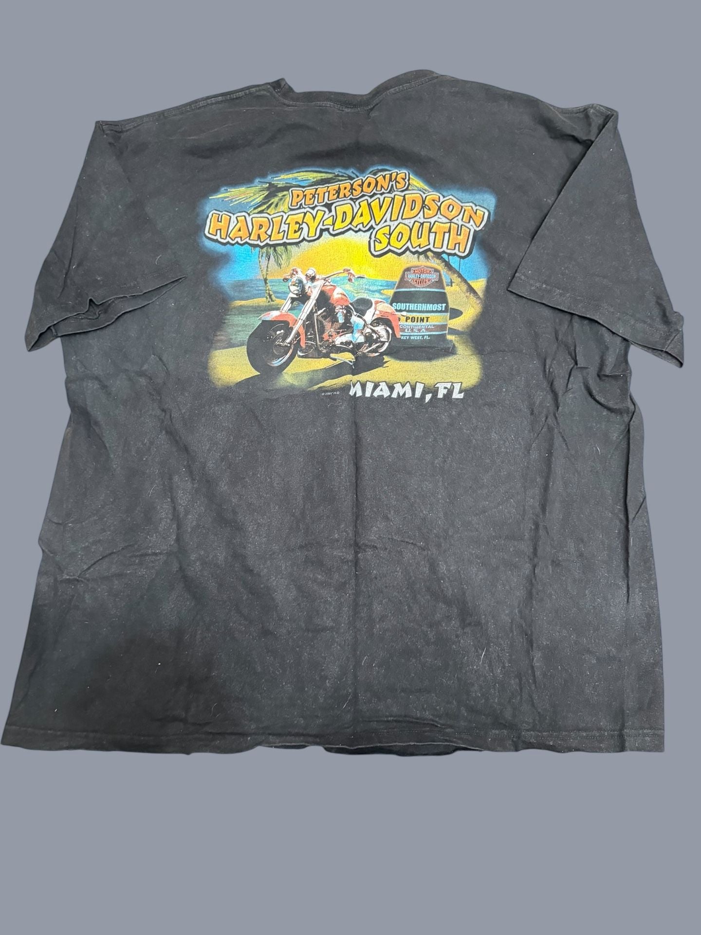 Harley-Davidson Peterson's South Miami Florida Bar & Shield T-Shirt 2XL 3