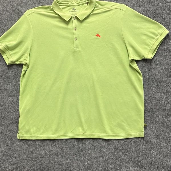 Tommy Bahama Mens 3XB Lime Green Supima Cotton Emfielder Short Sleeve Polo Shirt