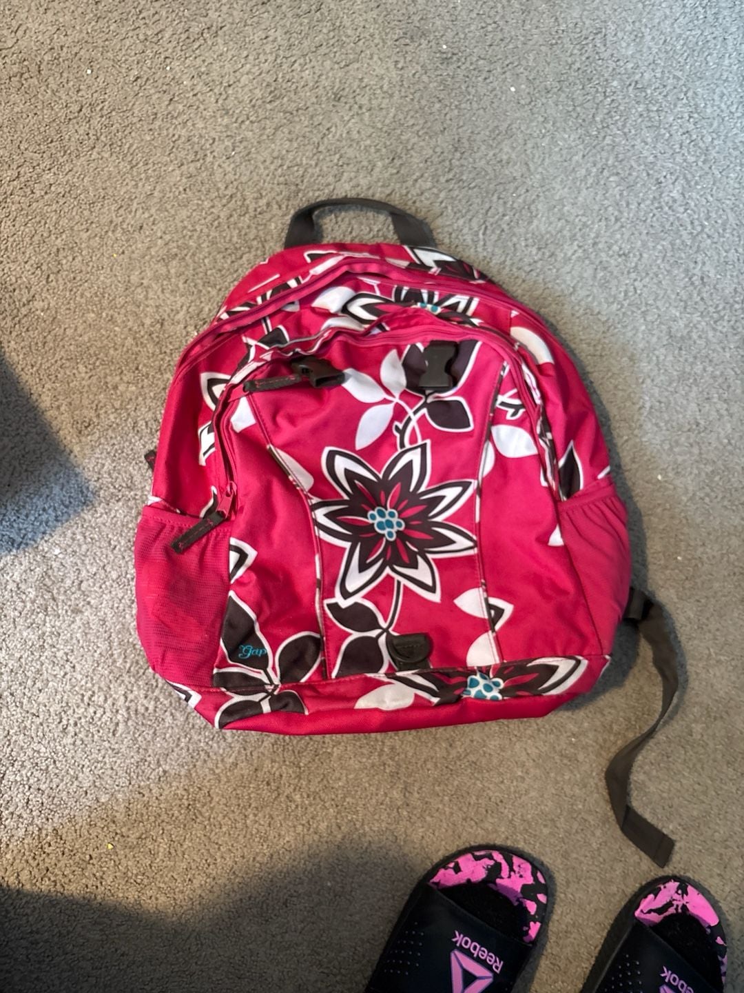Gap Kids Girls Pink Floral School Backpack 2