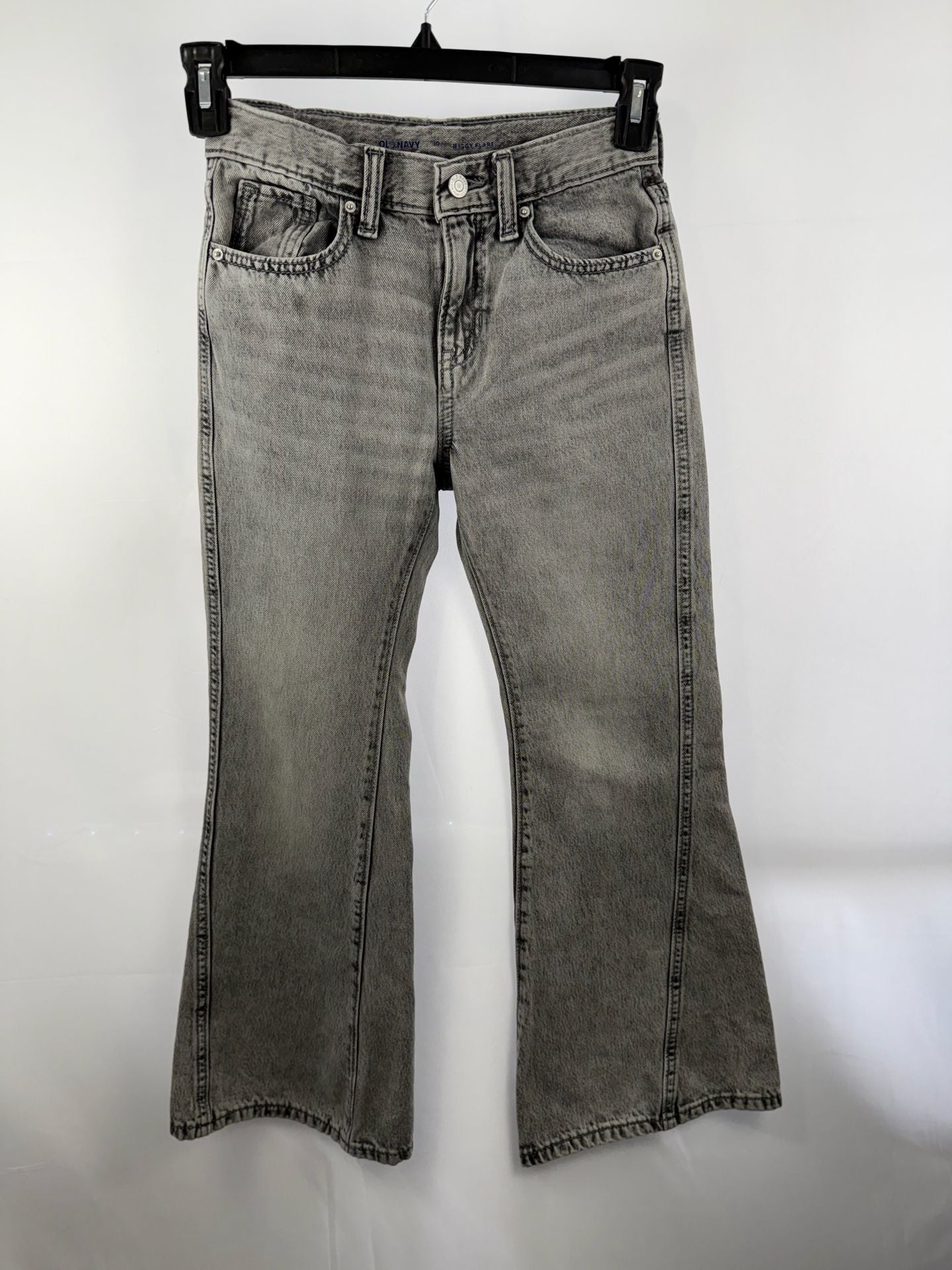 Old Navy Girls High-Rise Baggy Flare-Leg Jeans in Lunar Gray Wash 2