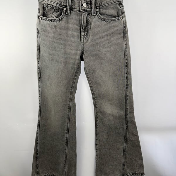 Old Navy Girls High-Rise Baggy Flare-Leg Jeans in Lunar Gray Wash