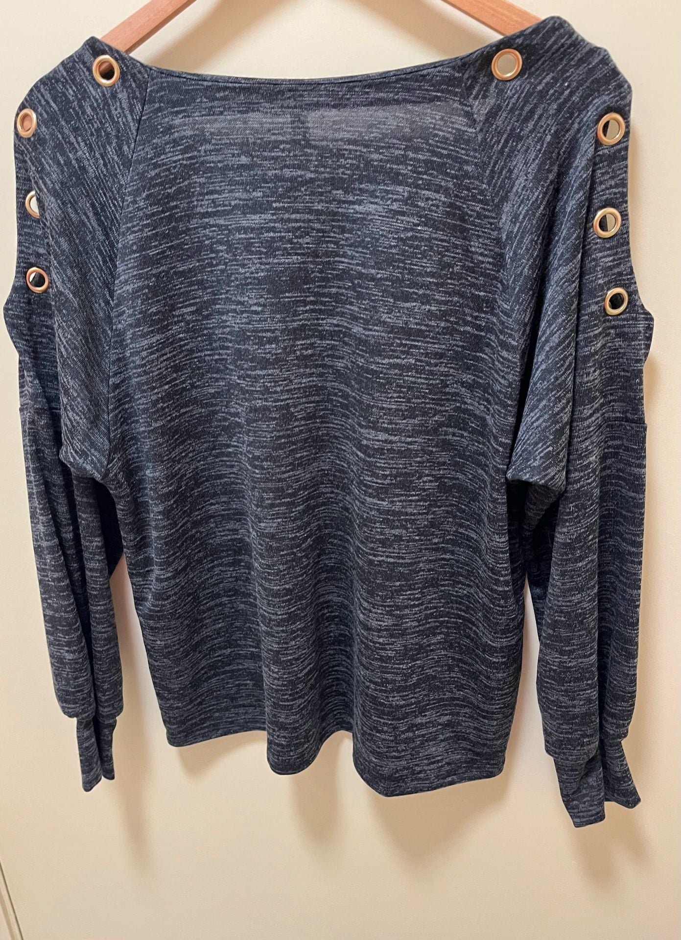 NY Collection Sweater Womens size Large Petite Black Pullover Long Sleeve New 3