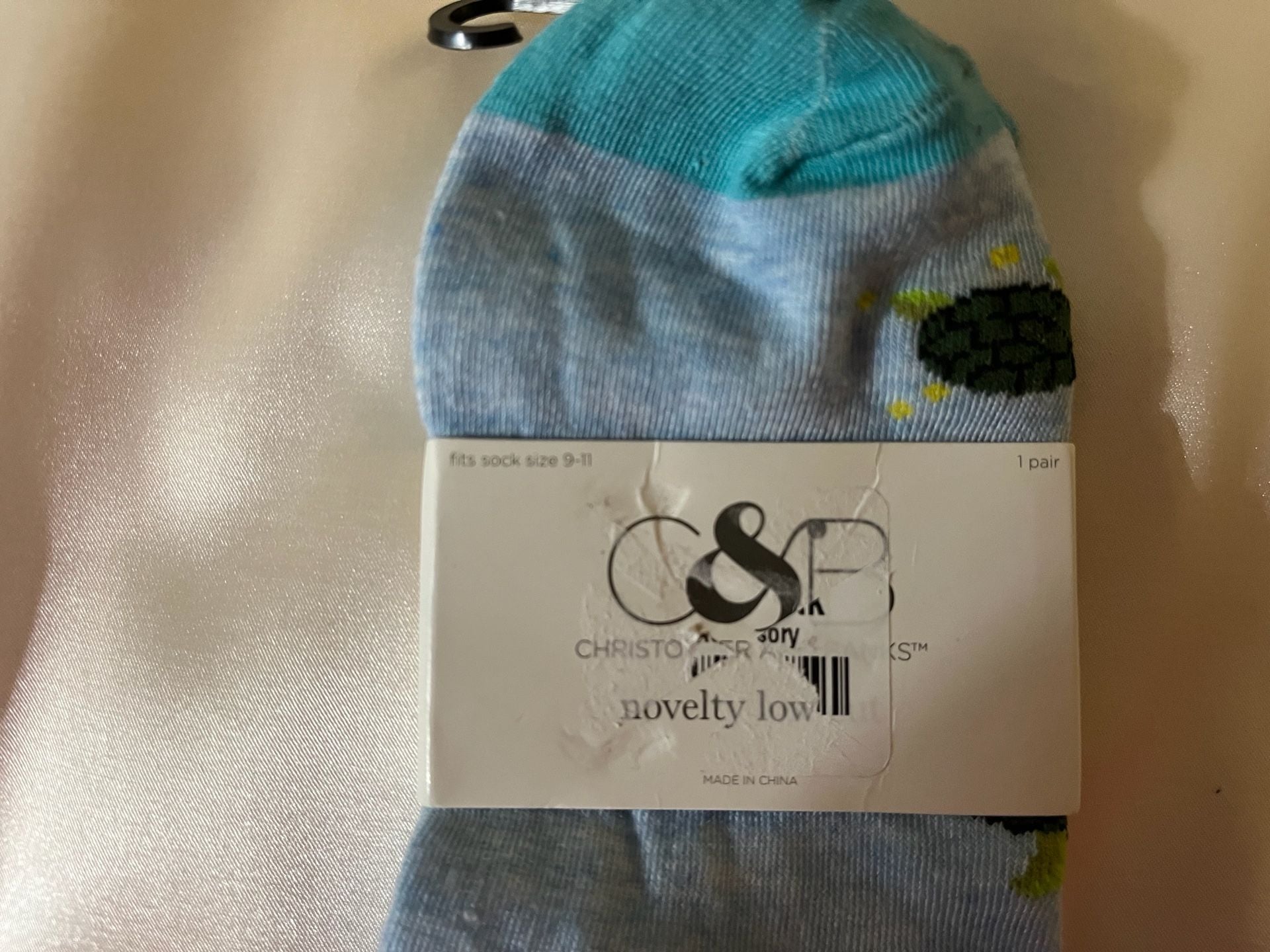 C&B Accessory Blue Turtle Novelty Low Cut Ankle Socks Size 9-11 3