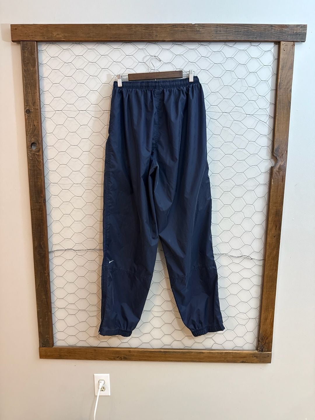 Vintage Nike Mens Track Pants Navy Clima Fit Elastic Waist Sz Medium 6
