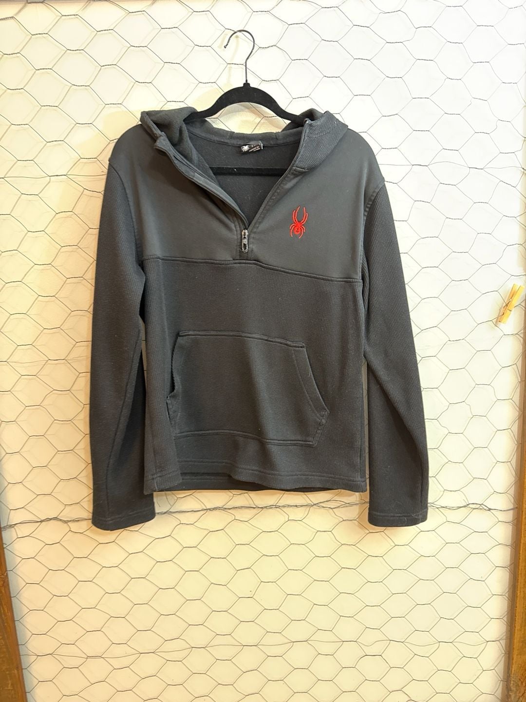 Spyder Men's Ray Half-Zip Pullover Hoodie Black 2