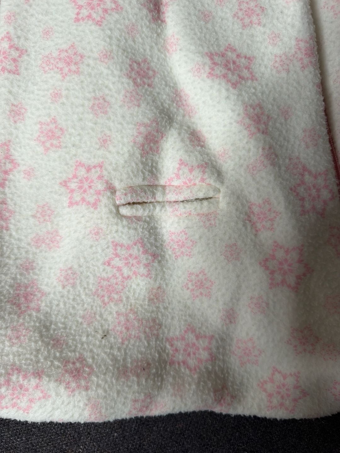 Vintage Gerber Pink Snowflake Fleece Hooded Sleep Sack Bunting Size 6 Months 4