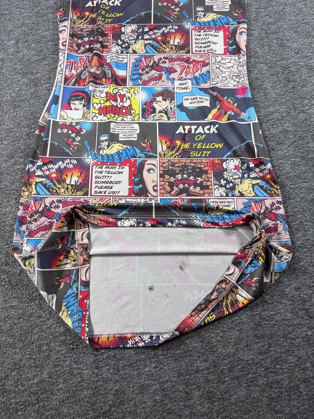 Vintage Wet Seal Retro Comic Strip Action Pop Art Bodycon Tank Dress 7
