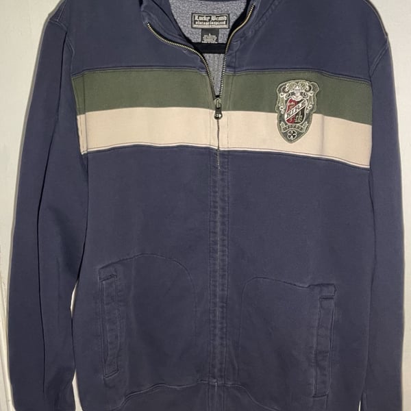 Lucky Brand Vintage Inspired Dublin Ireland Full-Zip Sweatshirt Track Jacket