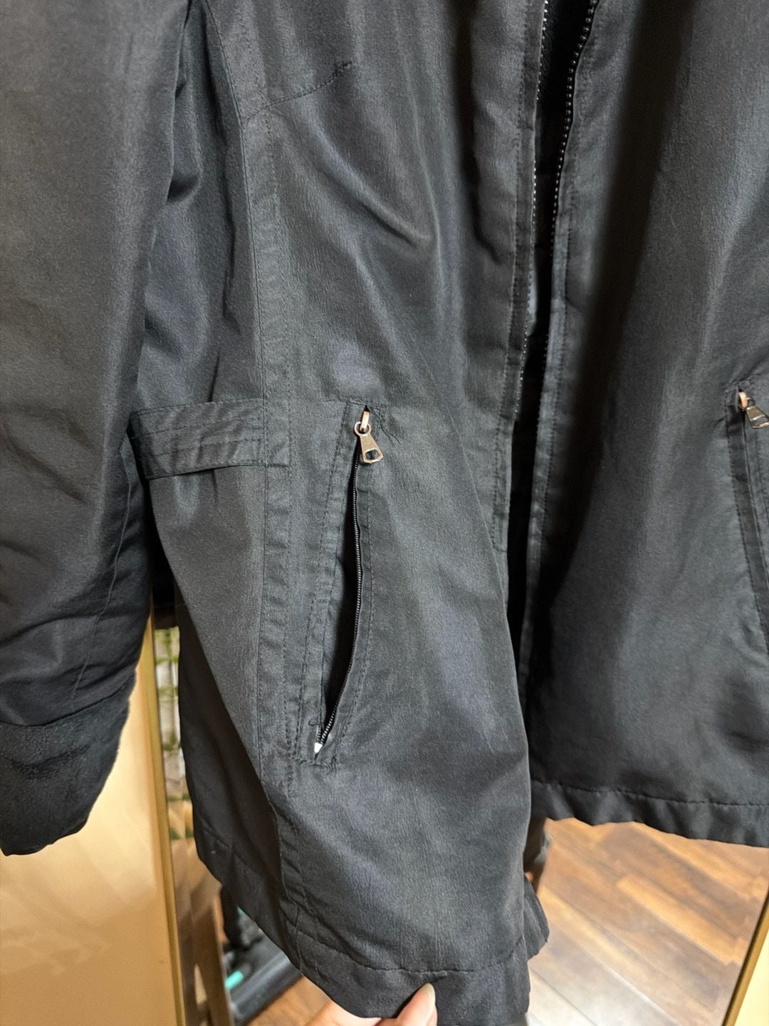 Weather Tamer Black Fleece-Lined Winter Jacket with Faux Fur Collar 2