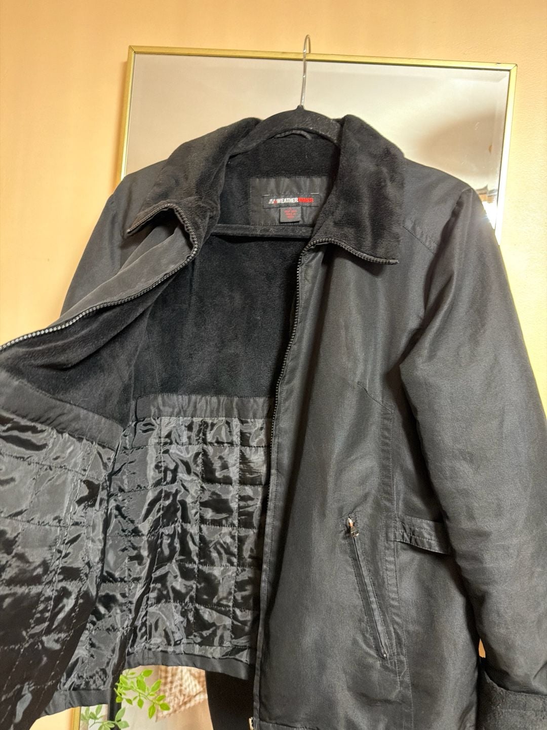 Weather Tamer Black Fleece-Lined Winter Jacket with Faux Fur Collar 3