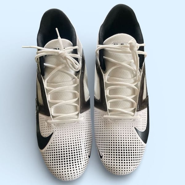size 18 mens not 17 Nike Alpha Menace 4 Pro Football Cleats White/Black  FZ7702-105