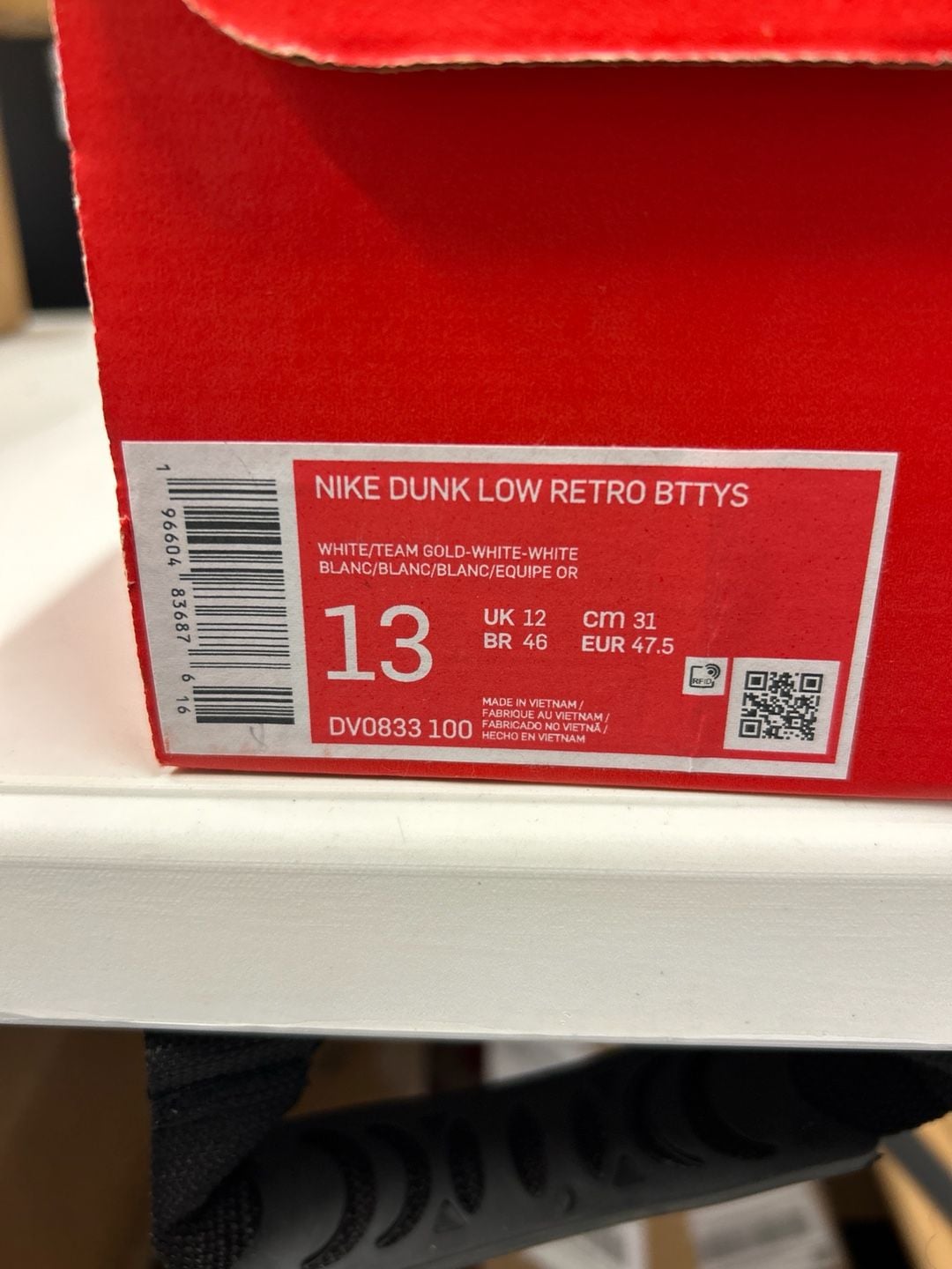 Nike Dunk Low Retro BTTYS Team Gold White DV0833-100 5