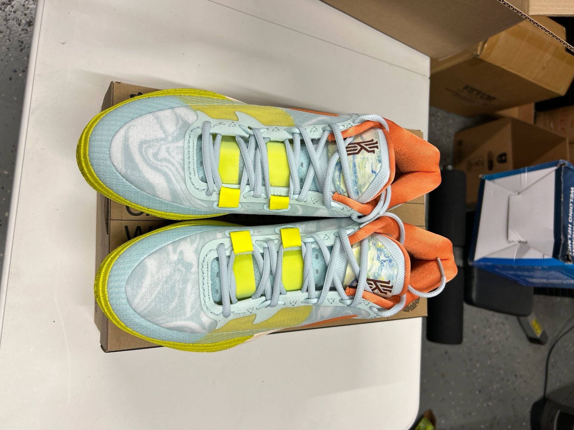 Nike Kyrie 8 Men's 13 Eagle Glacier Blue Yellow Strike Rare NIB DJ6017 400 3
