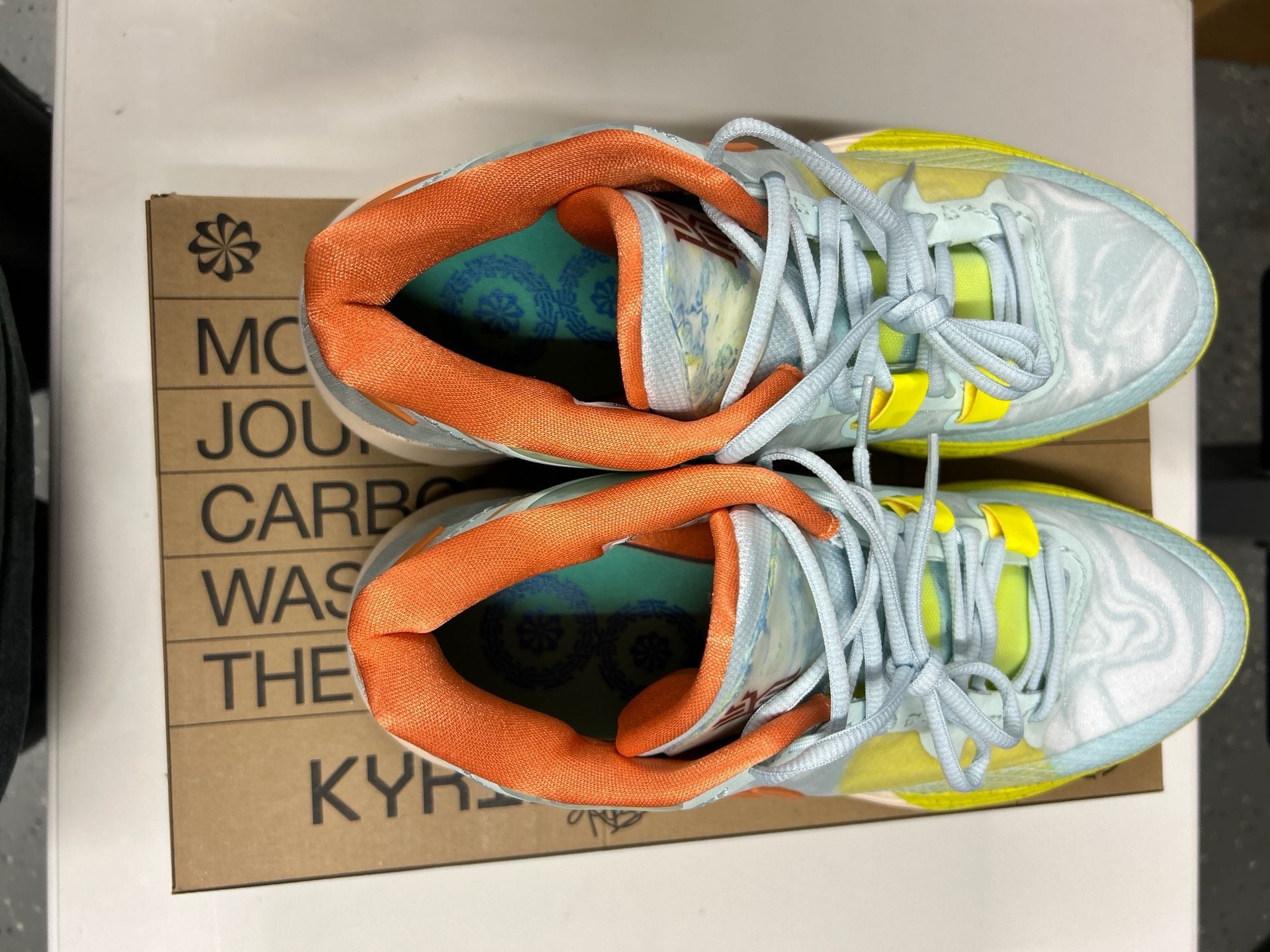 Nike Kyrie 8 Men's 13 Eagle Glacier Blue Yellow Strike Rare NIB DJ6017 400 4
